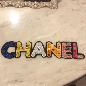CHANEL Multicolor Embellished Logo Patch